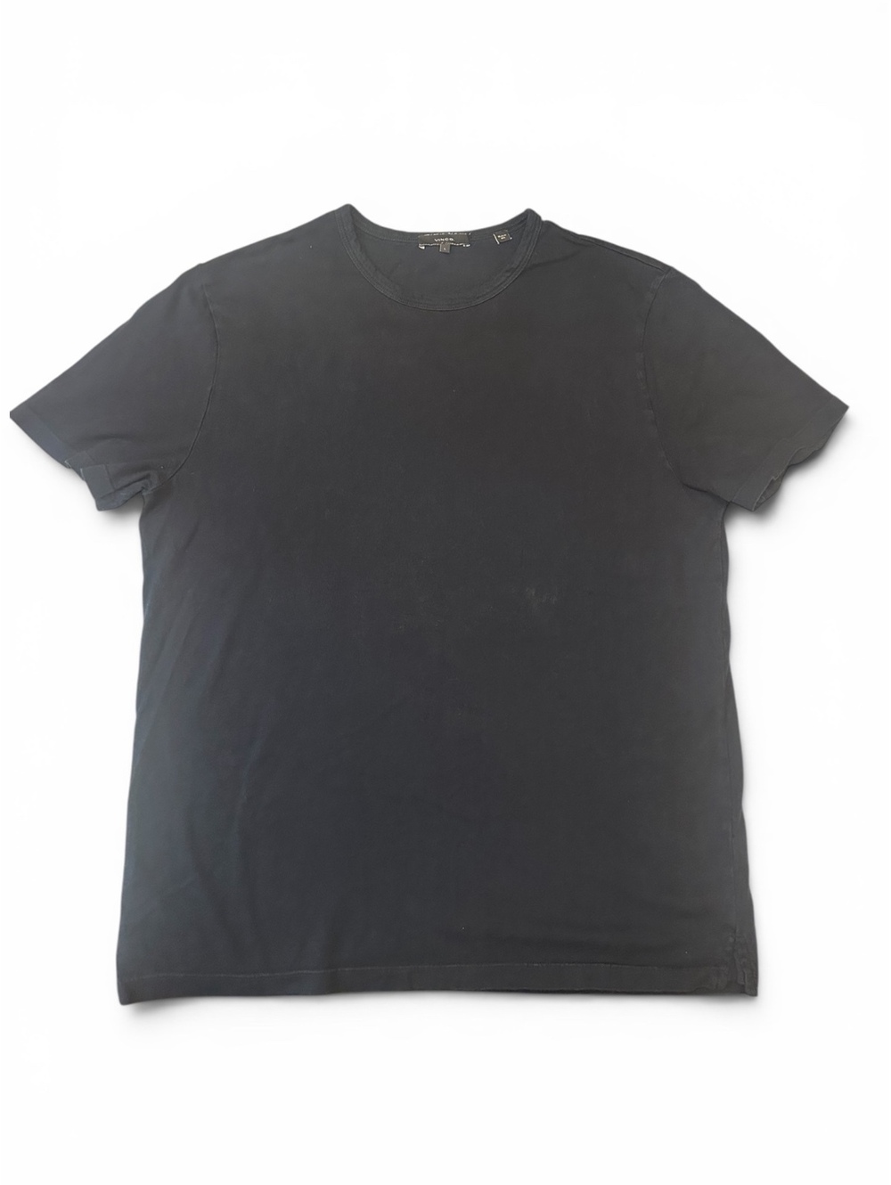 Vince Black Crew Neck Pima Cotton T-Shirt